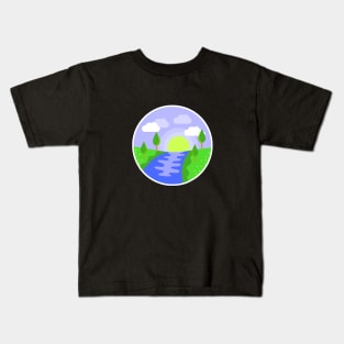 Landscape with river Kids T-Shirt